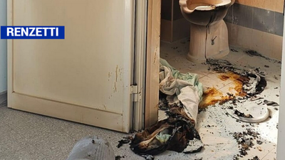 Paziente psichiatrico appicca il fuoco in reparto, nessun ferito