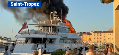 🔥 Incendio spettacolare nel porto di Saint-Tropez: distrutto lo yacht Sea Lady