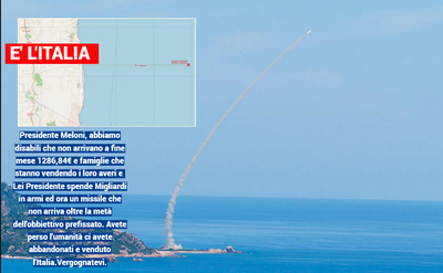 Missili in mare e cittadini in difficoltà: l’Italia tra spese militari e emergenze sociali Sardegna