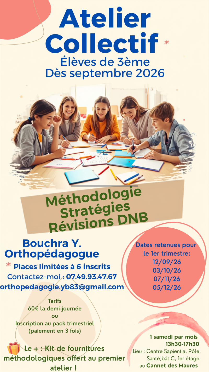 Atelier DNB 2027 Le Cannet des Maures