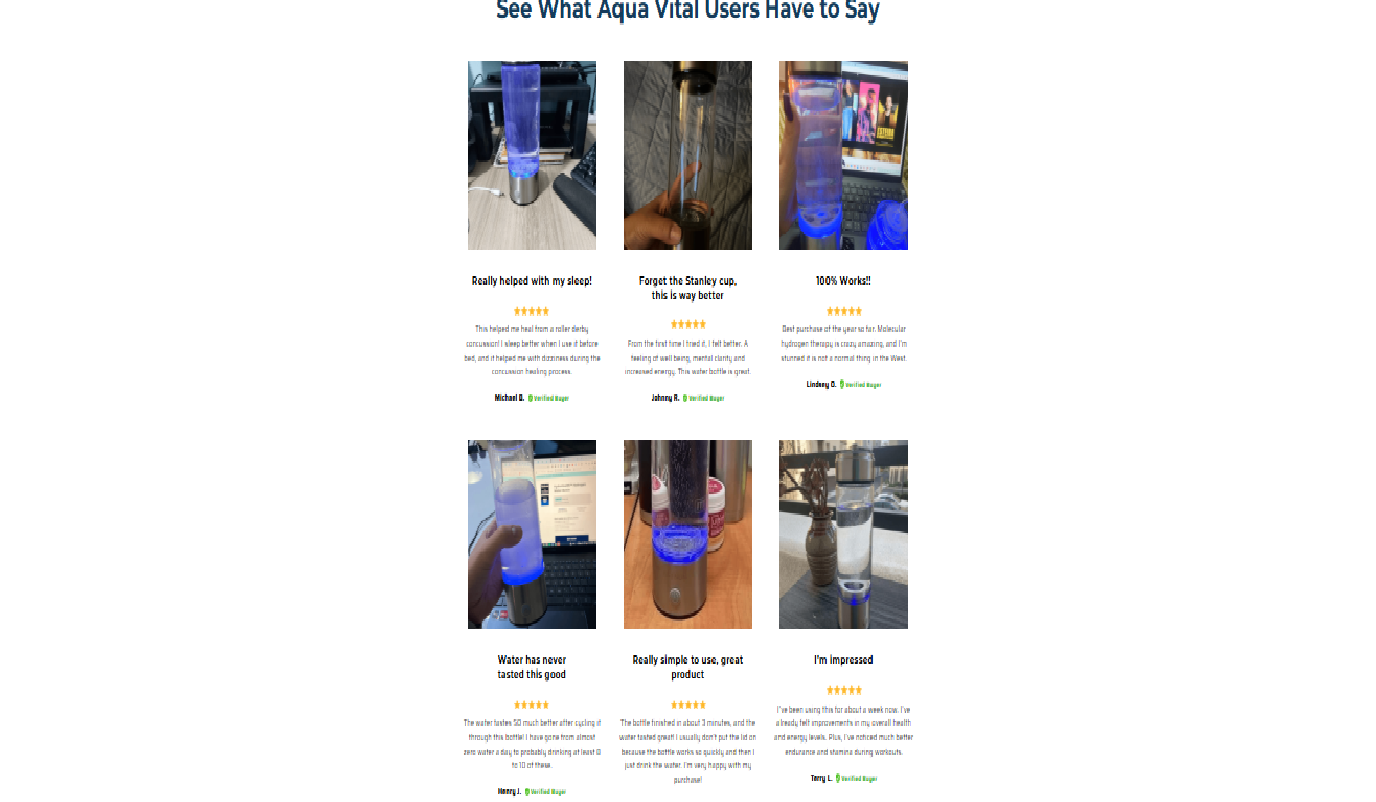 Aqua Vital Hydrogen Water Bottle
