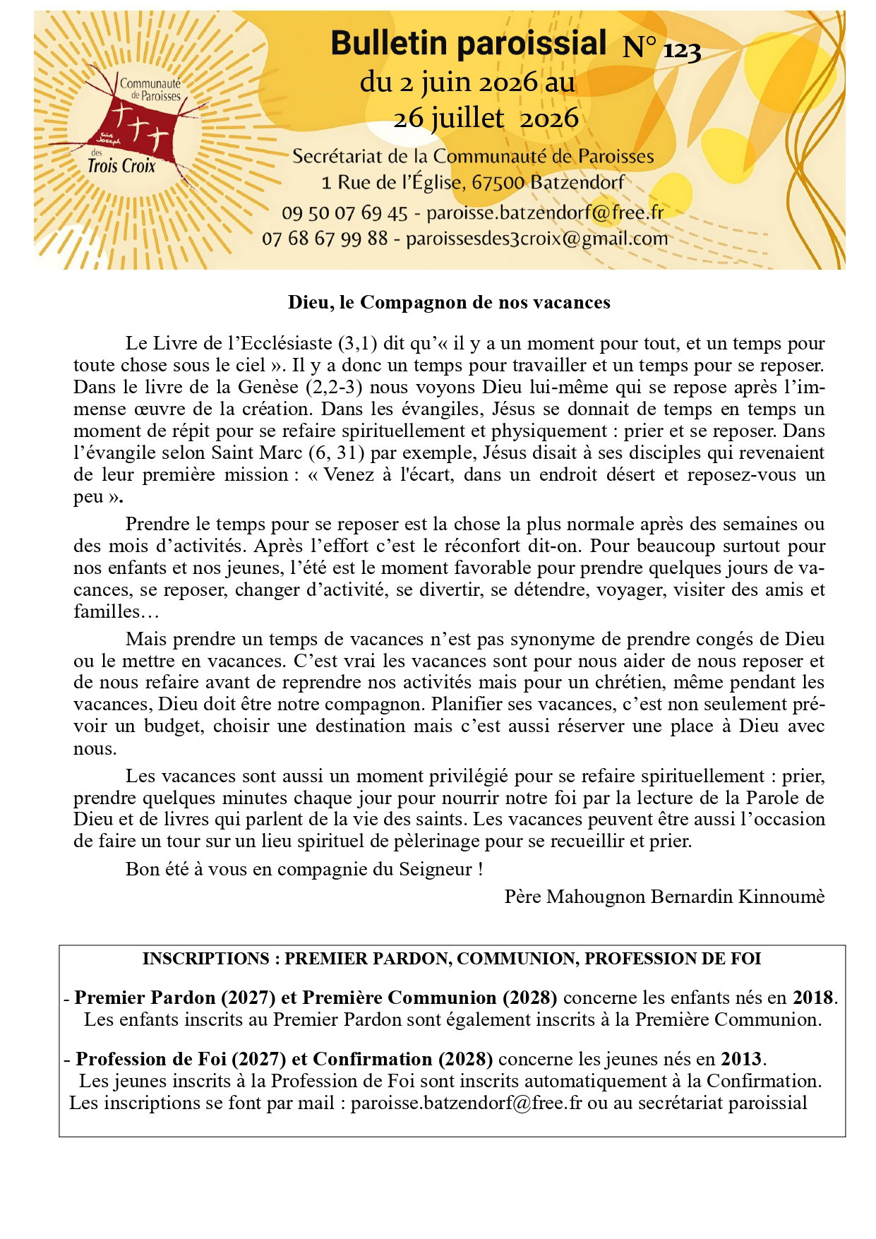 Bulletin de la Communauté n°123