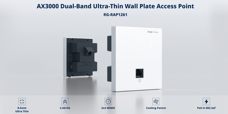 Wi-Fi 6 AX3000 Ultra-Thin Wall Plate Access Point