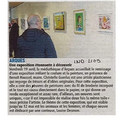 ​ARTICLE EXPOSITION MEDIATHEQUE ARQUES