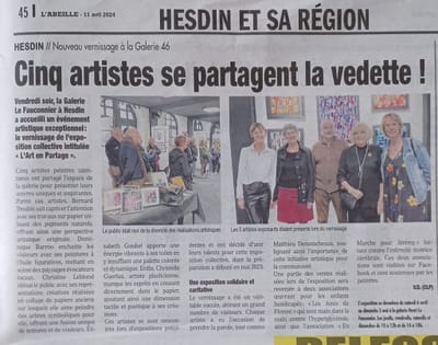 EXPOSITION COLLECTIVE GALERIE LE FAUCONNIER HESDIN