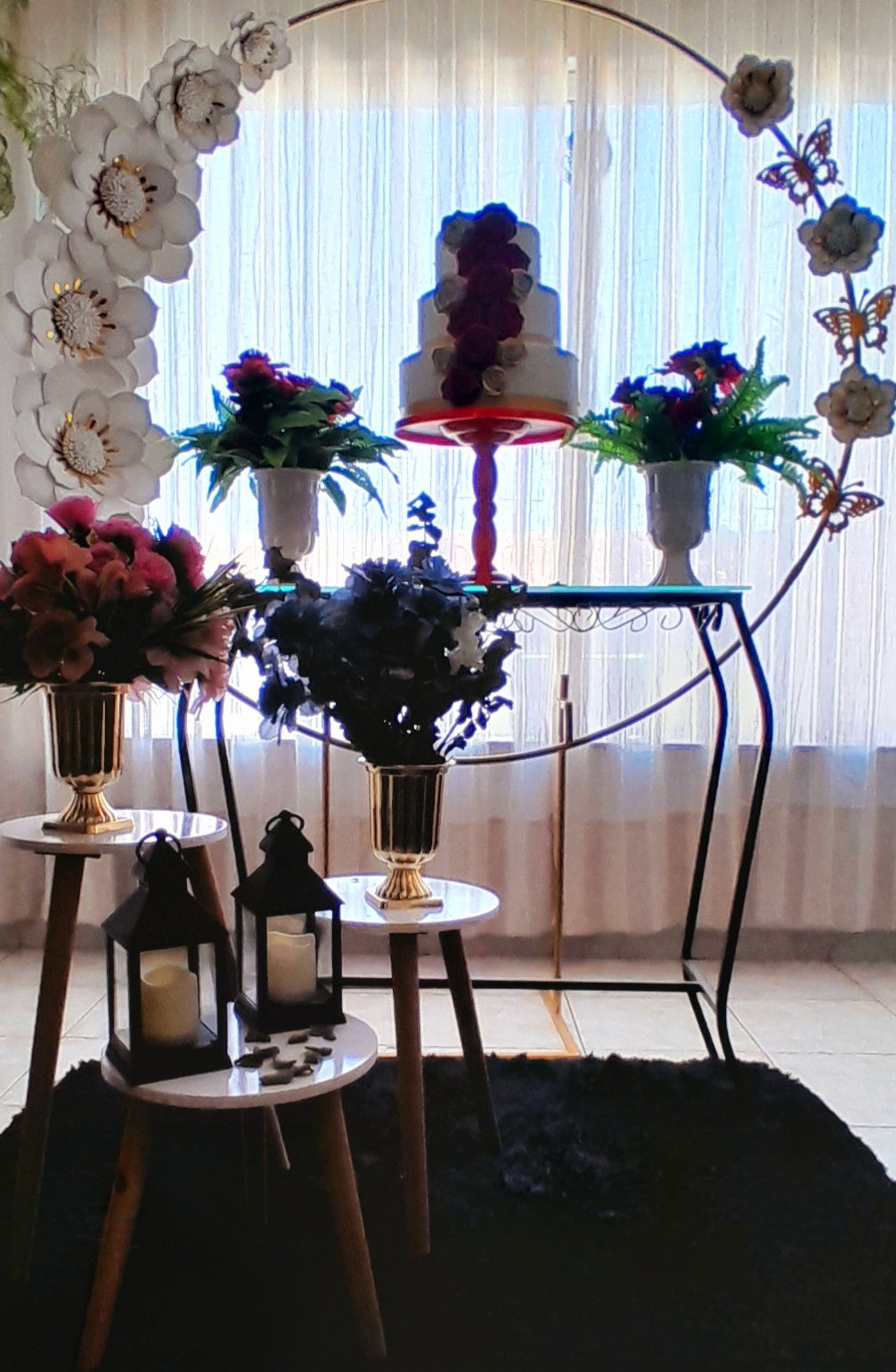 Decoração Margaridas e borboletas
