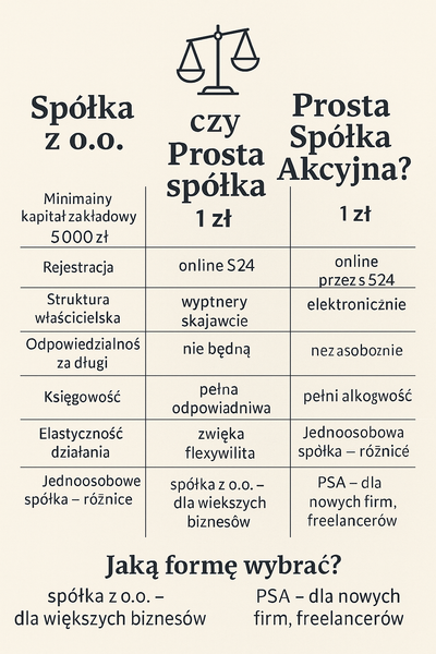 Spółka z o.o. czy Prosta Spółka Akcyjna (PSA)? Jaką formę wybrać?