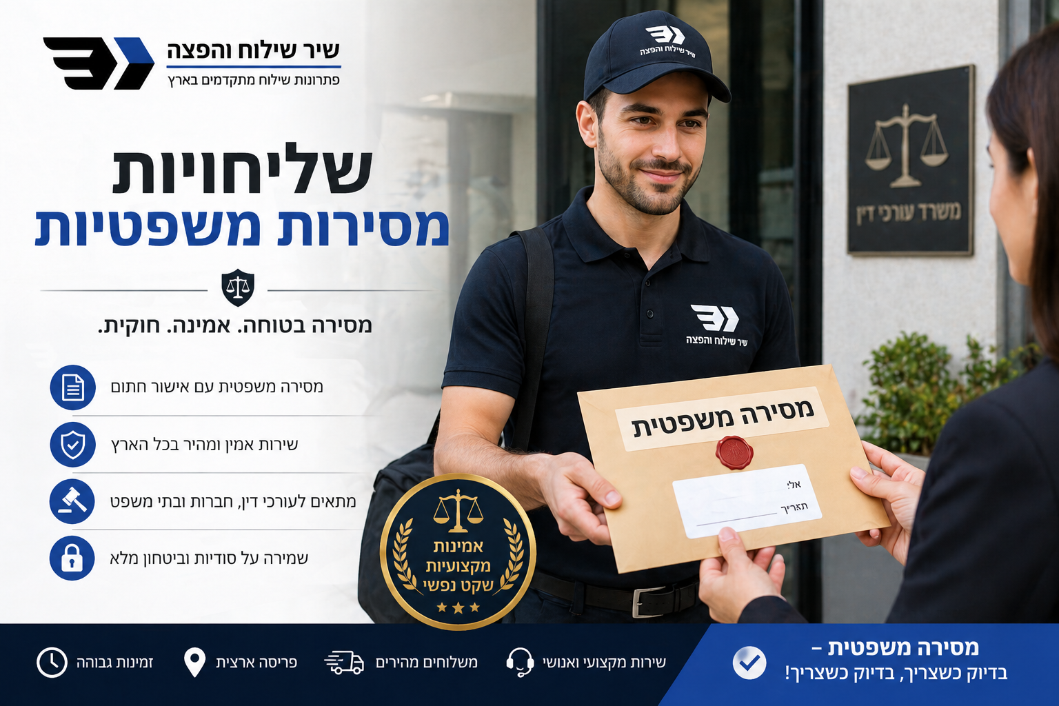שירותי מסירות משפטיות - שיר שליחויות