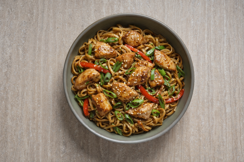 מוקפץ נודלז עוף ירקות