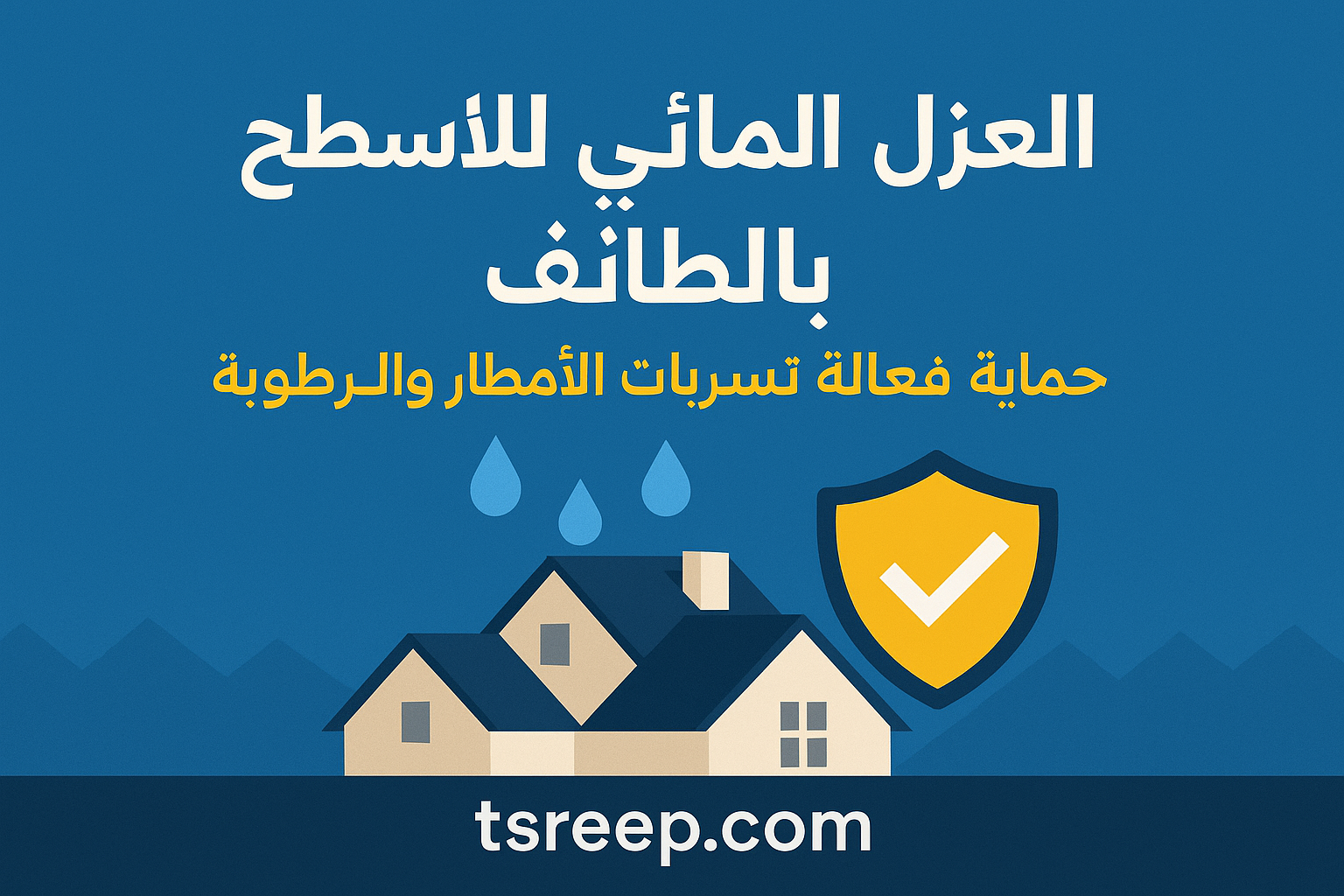 🏠 العزل المائي للأسطح بالطائف | الحماية الشاملة من تسربات الأمطار والرطوبة