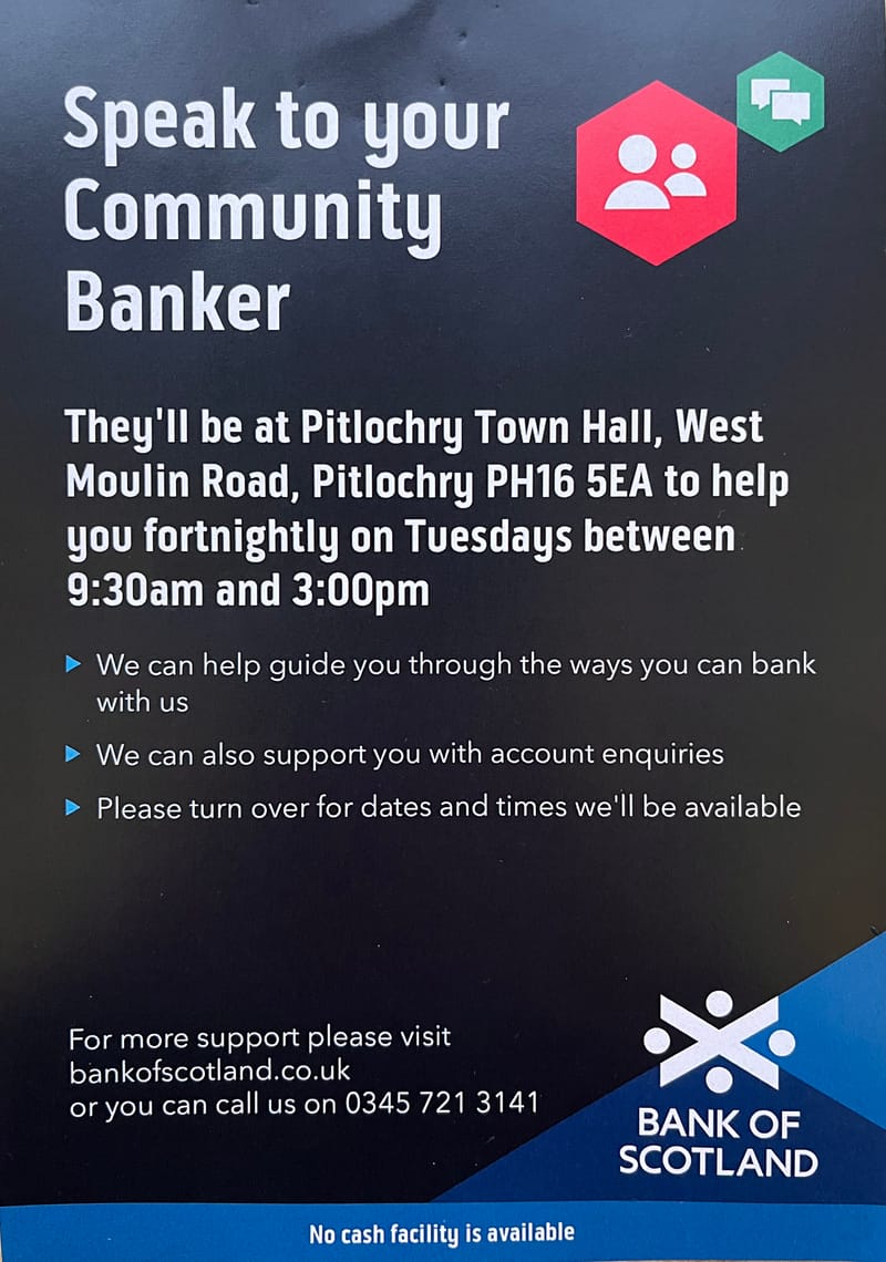 BANK OF SCOTLAND COMMUNITY BANKER SERVICE