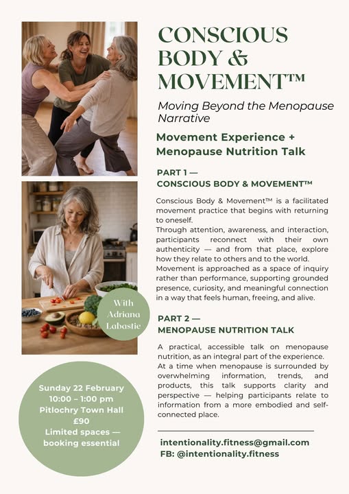 CONSCIOUS BODY & MOVEMENT™ Moving Beyond the Menopause Narrative, WITH ADRIANA