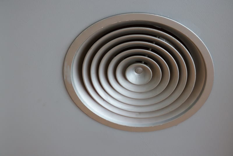 Stages of installing a concealed air conditioner