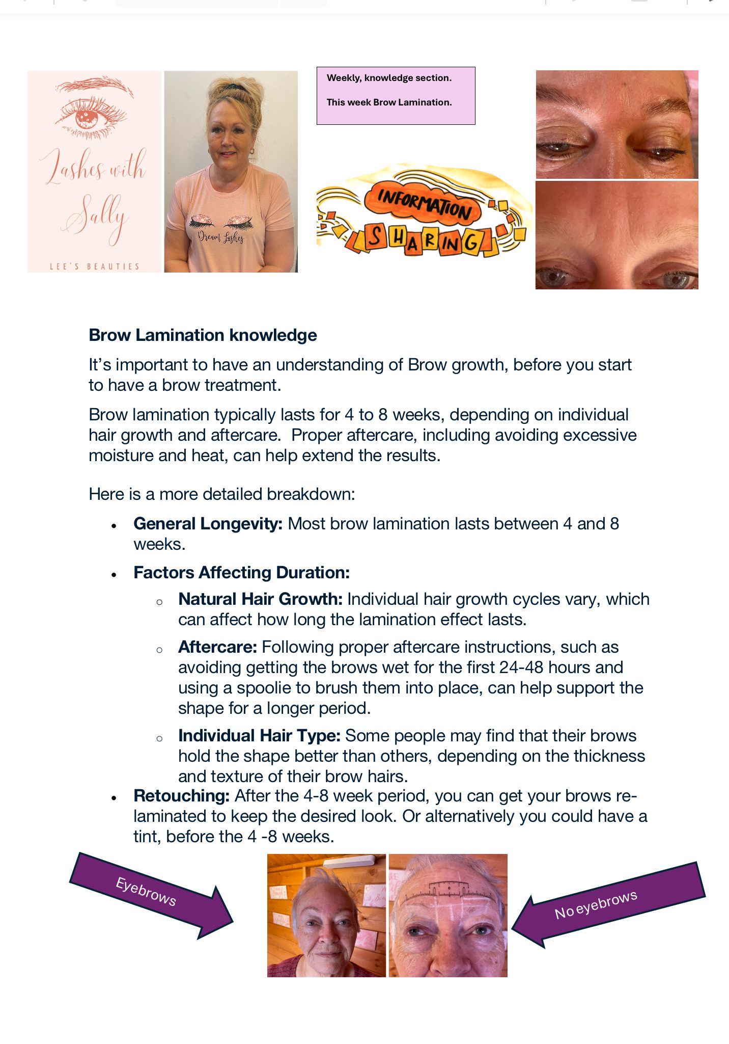 Brow lamination knowledge