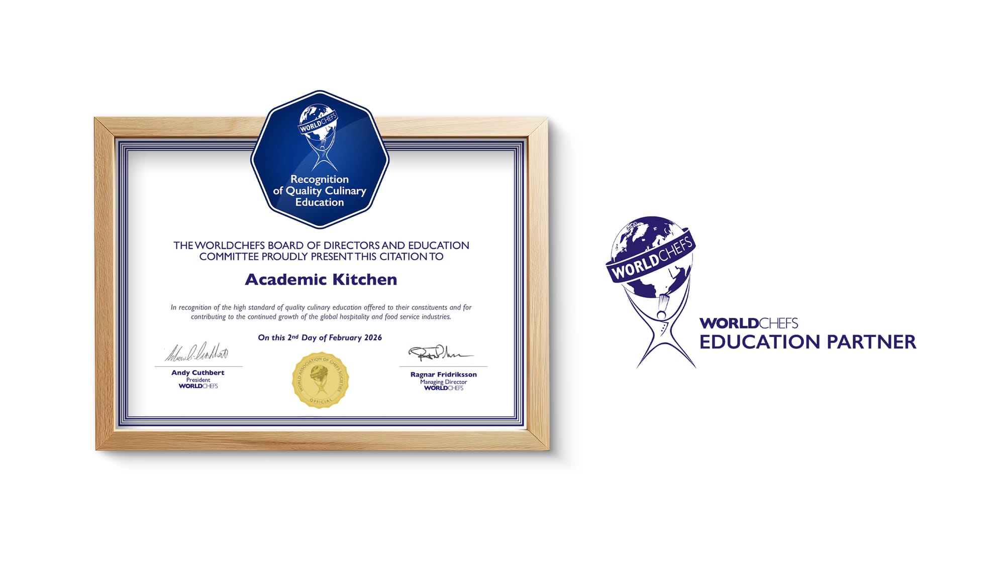 Academic Kitchen Artık Worldchefs Recognized School