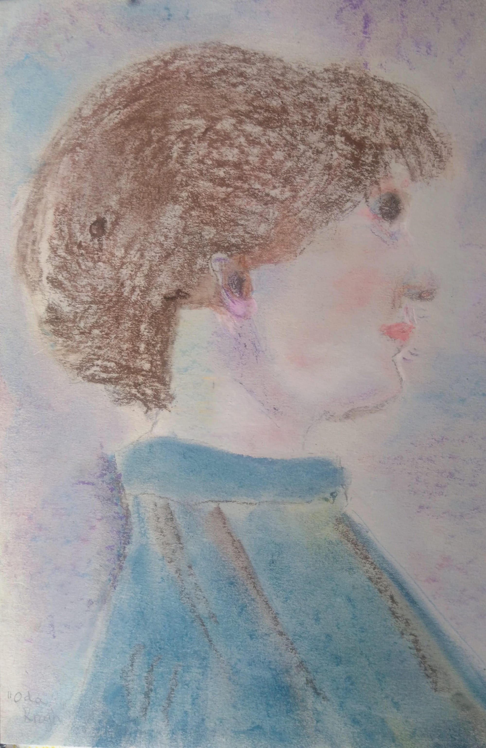 "Oda Krogh" -  Pastels on Cardboard