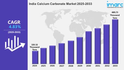 India Calcium Carbonate Market Trends, Size, Share, Growth and Report 2025-2033