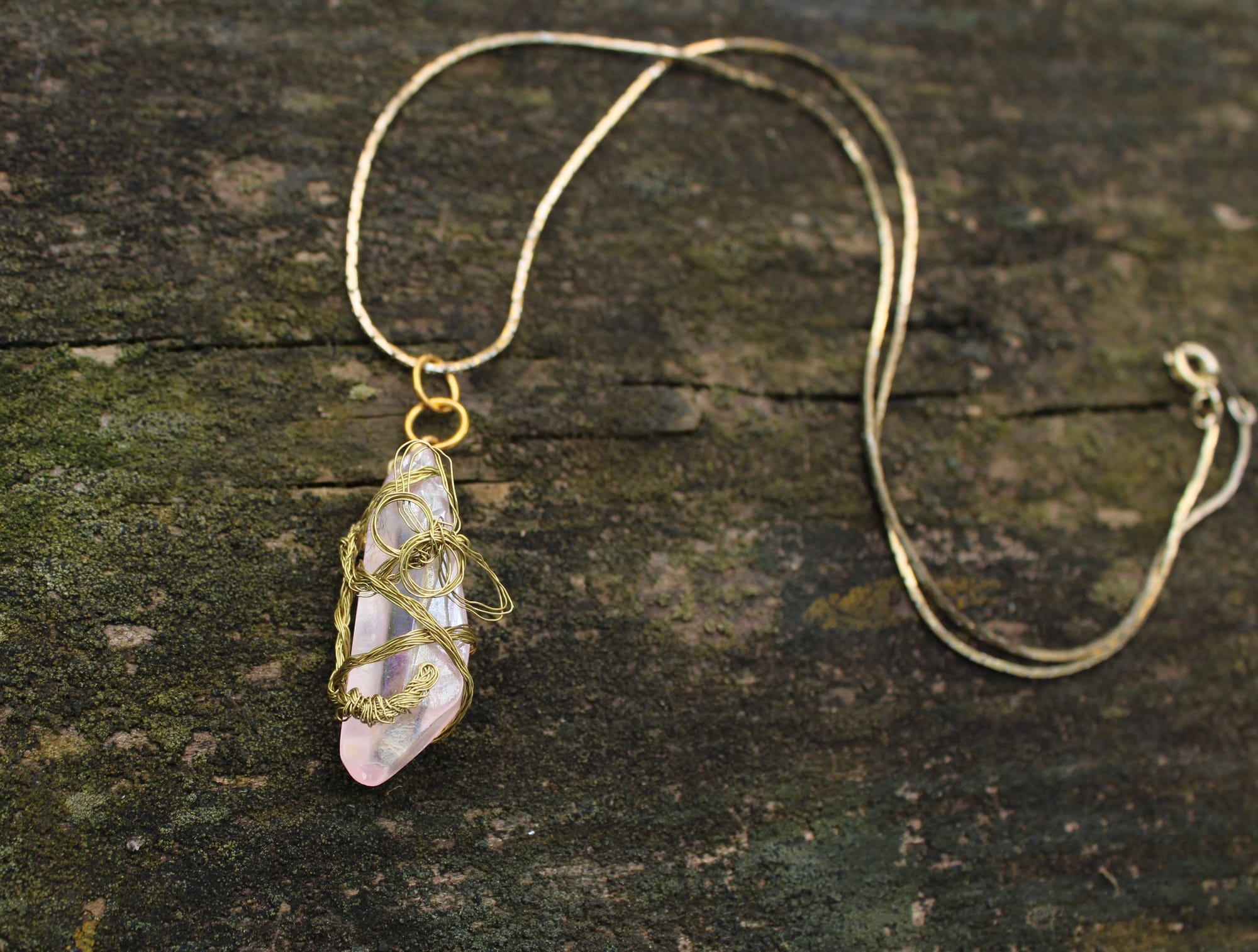 Butterflies and Pearlized Rose Quartz