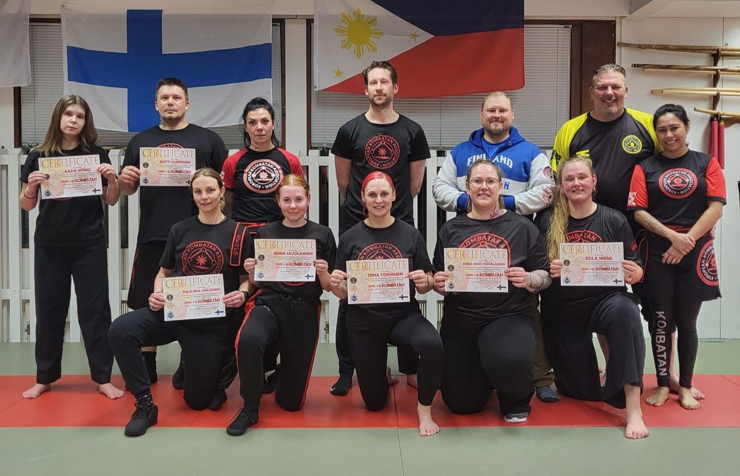 Edla Niemi ja Jussi Mustonen suorittivat Kombatanin 1. asteen