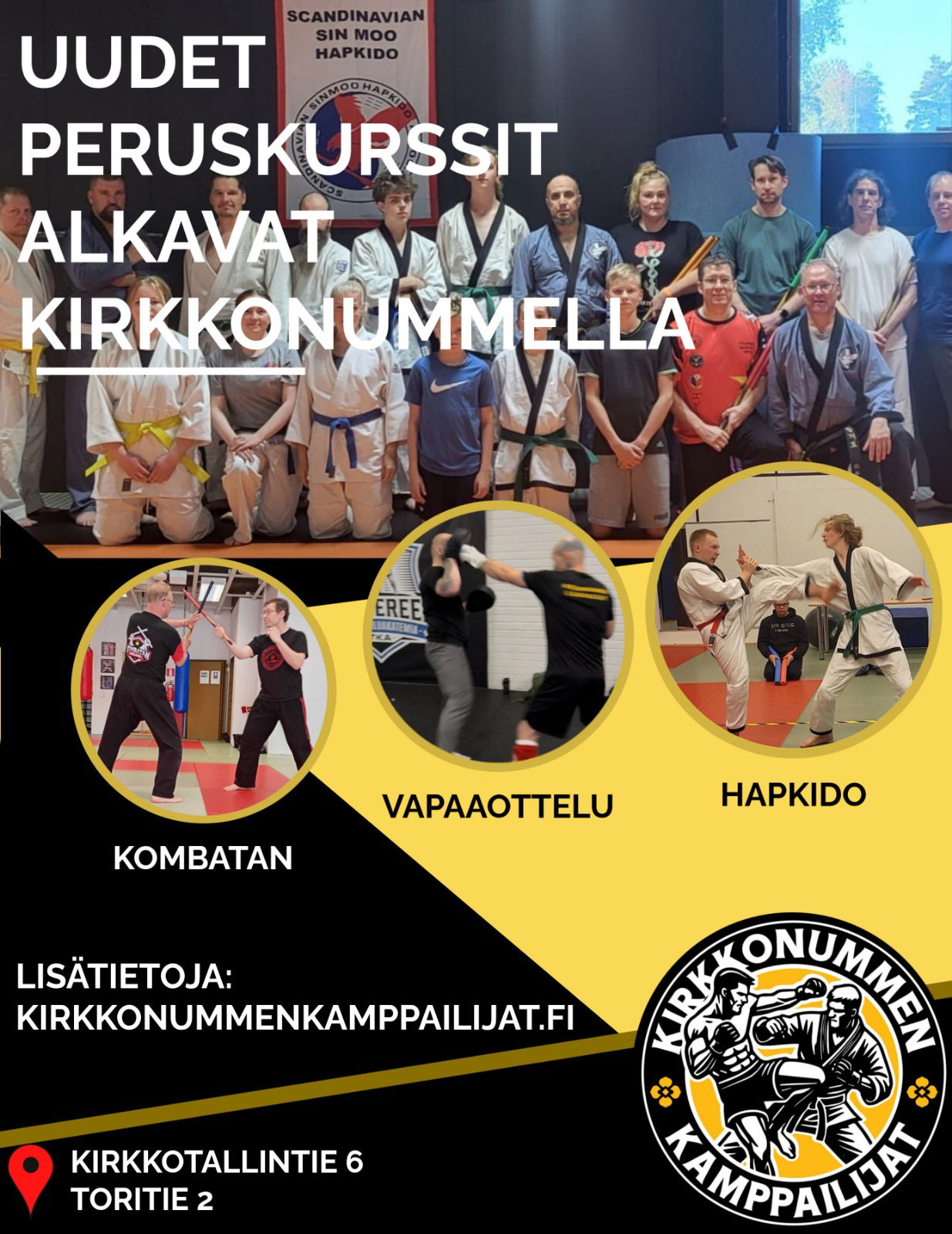 Uudet peruskurssit alkavat Tammikuussa 2026