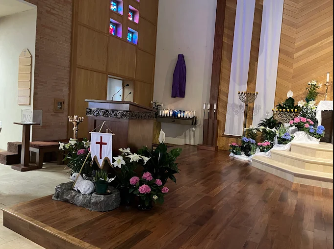 Mass was first celebrated in a log church