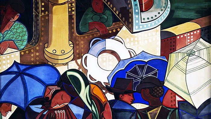 Restauración de las pinturas murales de Almada Negreiros.