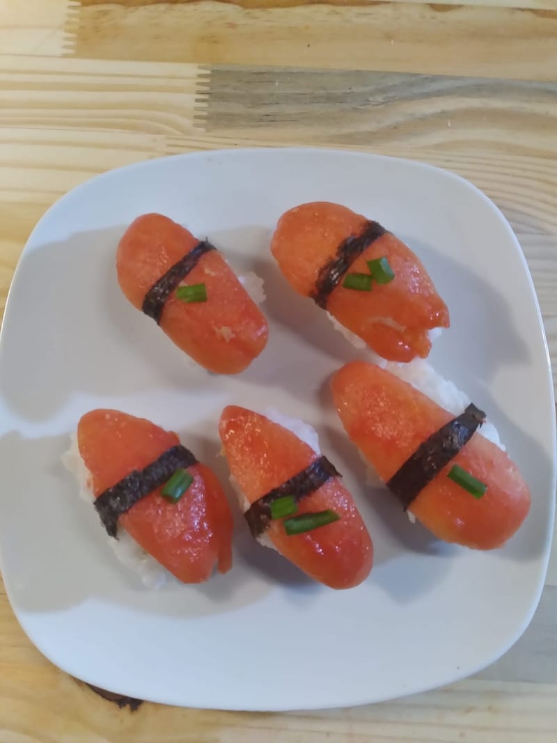 Tomato Nigiri Sushi