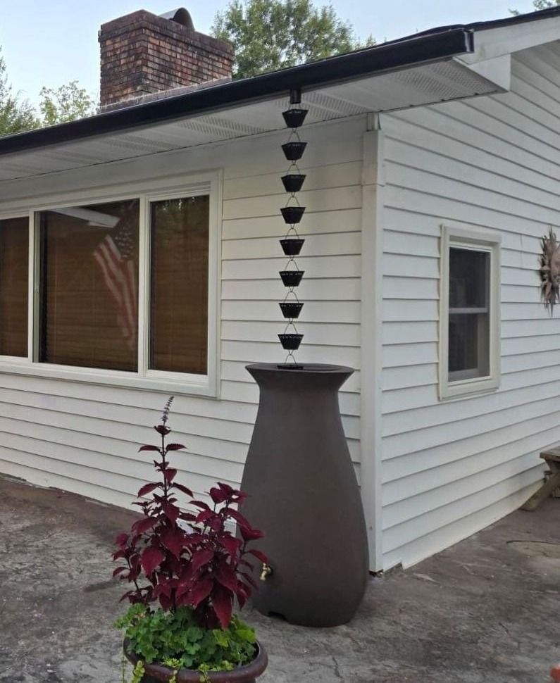 Rain Chain/Rain Barrel Installation