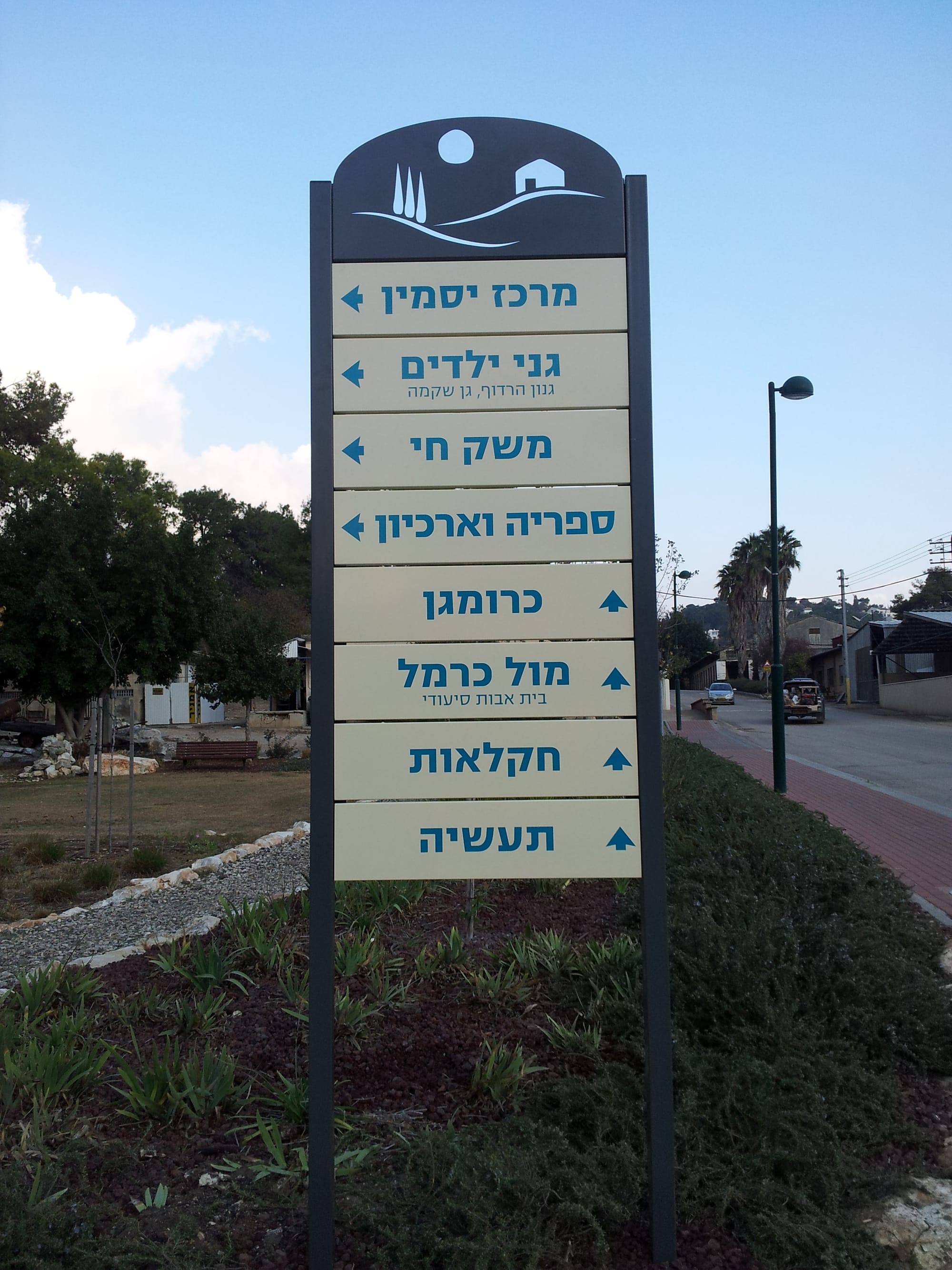 שלט הכוונה מראה מקום שער העמקים