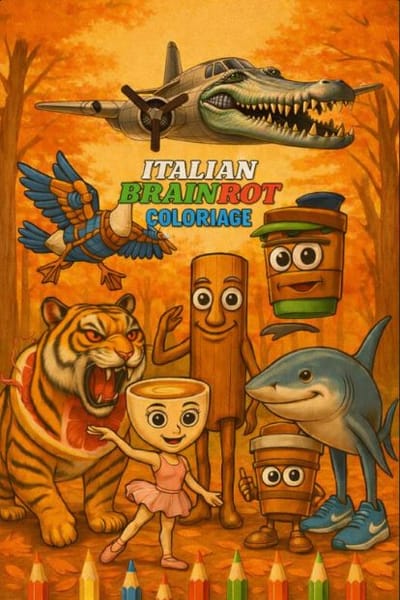 Livre Coloriage Italian Brainrot : le phénomène pop culture à colorier