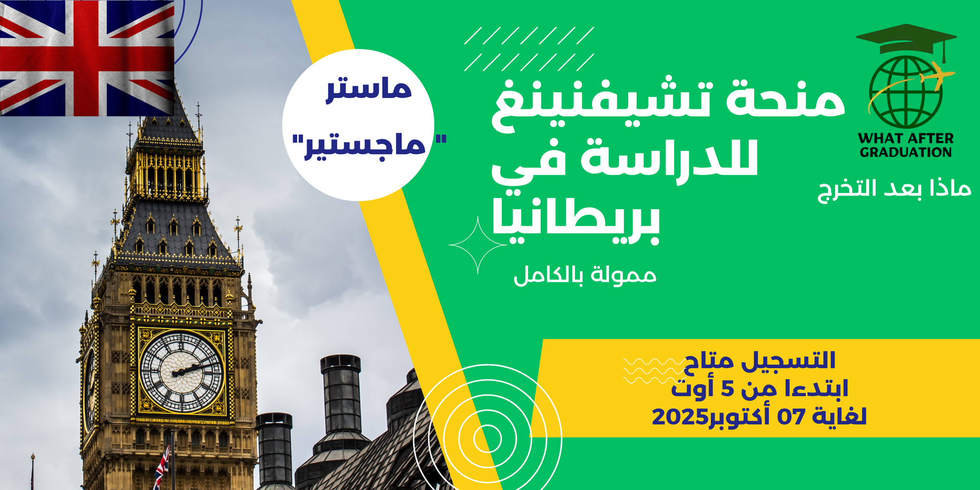 🎓 #منحة #تشيفنينغ Chevening 2025 – بريطانيا 🇬🇧 ممولة بالكامل