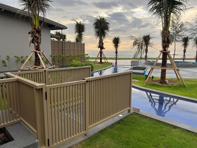 ราวกันตก ระแนงอลูมิเนียม