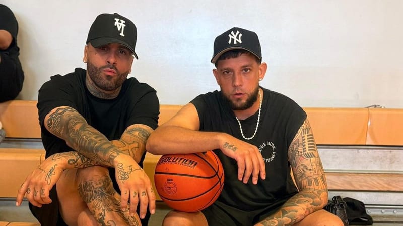 Nicky Jam y Messiah se reúnen en la cancha: La leyenda del reggaetón continúa respaldando al pionero del trap latino