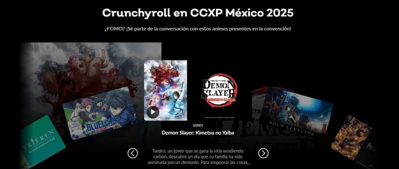 Crunchyroll lanza un hub digital especial para celebrar su presencia en CCXP México 2025
