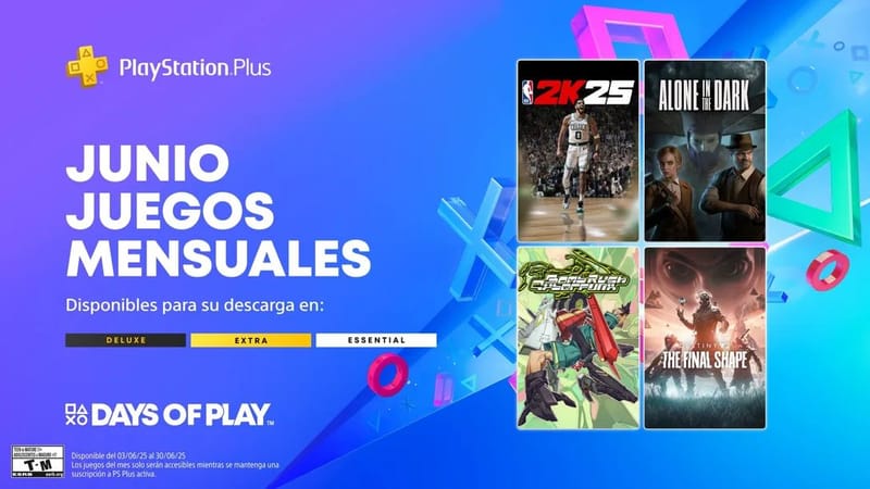 NBA 2K 25, Alone in The Dark y Bomb Rush Cyberfunk son los juegos gratis para junio en PlayStation Plus