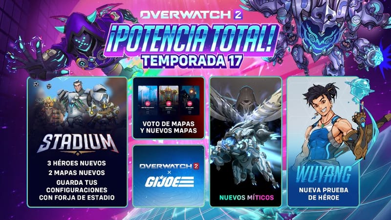 ¡Poténciate en la temporada 17 de Overwatch 2!