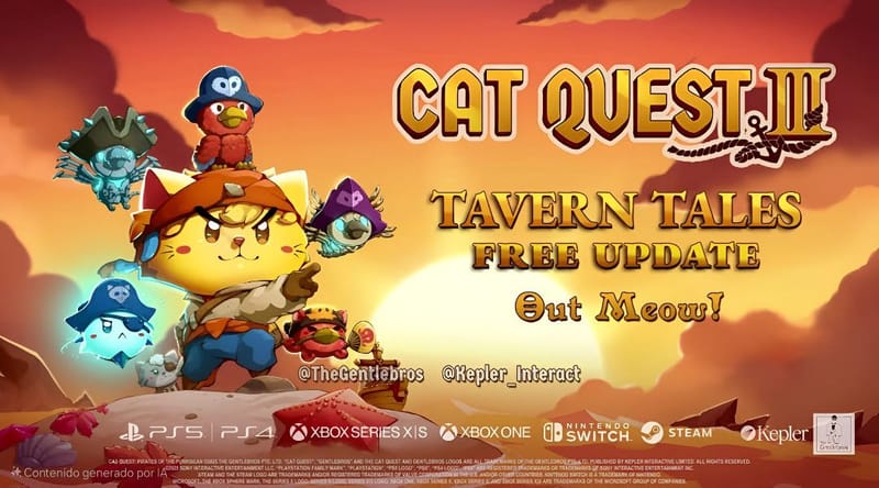 Más aventuras felinas llegan a Cat Quest III con la actualización Tavern Tales, ¡ya disponible!