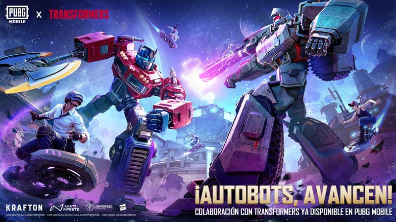 Transformers en la actualización 3.9 de PUBG Mobile es… ¡Más de lo que ves!