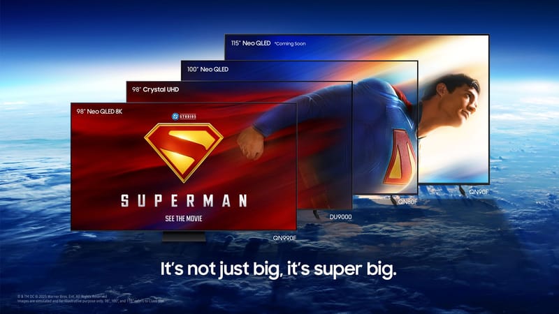 Samsung se asocia con Warner Bros. y DC Studios para ofrecer una experiencia de Superman "supergrande"