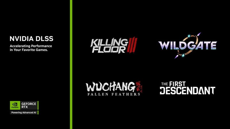 Killing Floor 3 y WUCHANG: Fallen Feathers se lanzan con DLSS 4 con Multi Frame Generation el 24 de julio. ¡Además, nuevo controlador GeForce Game Ready!