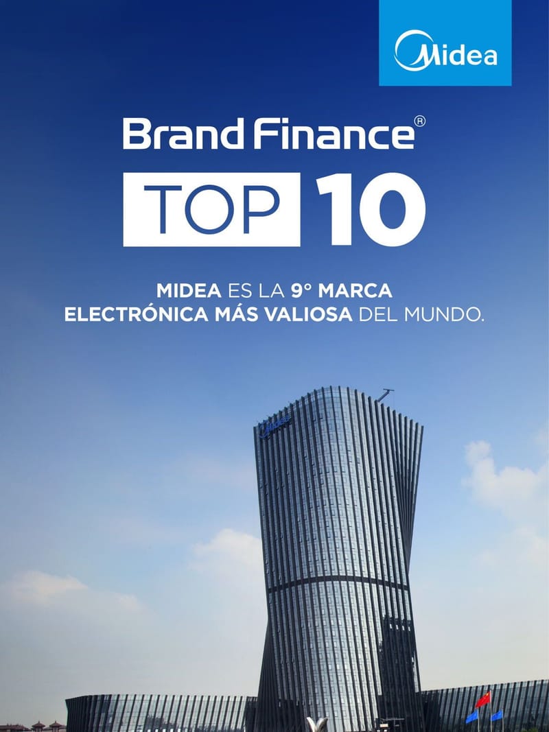 Ranking Brand Finance 2025: Midea se ubica como la novena marca electrónica más valiosa del mundo