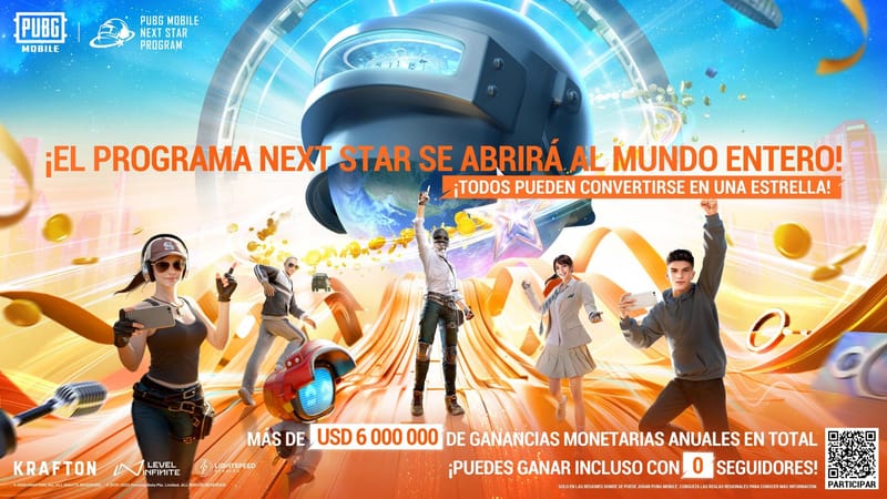PUBG MOBILE lanza el programa de reclutamiento global de creadores “Next Star”