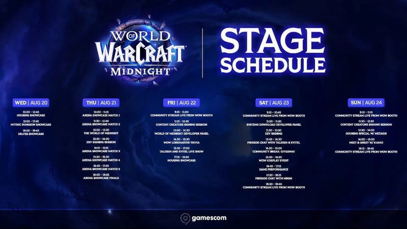 ¡Todo lo que te espera durante la revelación de Midnight y la gamescom 2025!