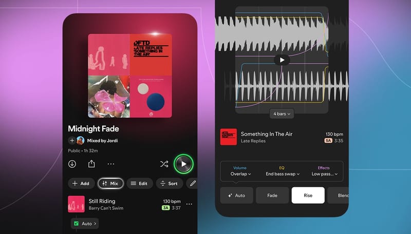 Spotify introduce las transiciones personalizadas en sus playlists con la funcionalidad Mezclar