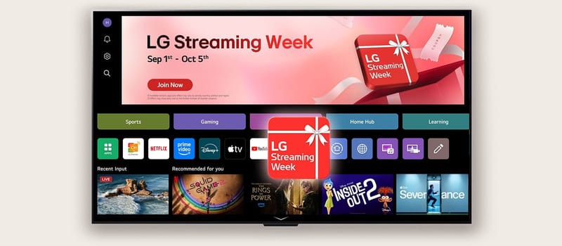 LG Streaming Week 2025 llega con una amplia selección de contenido para diversos gustos durante todo septiembre