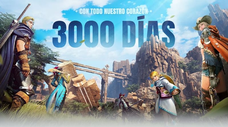 Celebra los 3000 días de Black Desert Online en Sudamérica