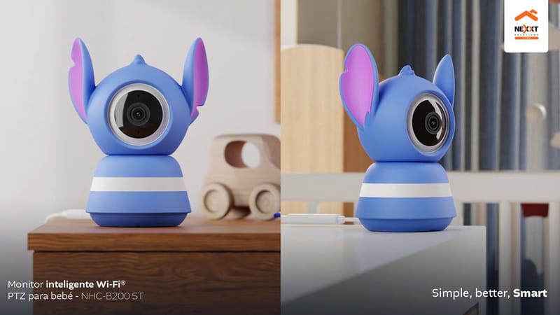 Nexxt Home presentó en Chile el Monitor Inteligente Wi-Fi para bebé con diseño de Stitch