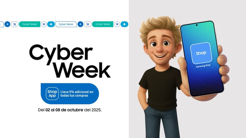 Samsung anuncia Cyber Week con beneficios exclusivos en Shop App