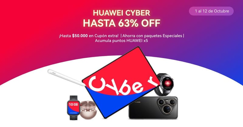 Huawei se suma al Cyber con descuentos de hasta un 63%
