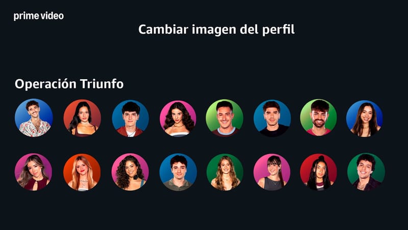 Prime Video lanza los avatares de Operación Triunfo 2025 para los perfiles de usuario